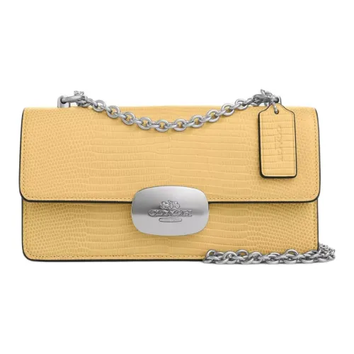 COACH Eliza Кожа Сумка через плечо Маленькая Женская Серебряный Лакрица