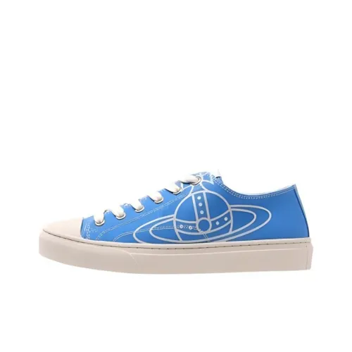 Vivienne Westwood Canvas Shoes Low Top Blue Women's