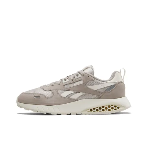 Reebok совместный Classic Leather покрытие Balance Low Top Повседневные Беговые кроссовки Унисекс Голубино-серый
