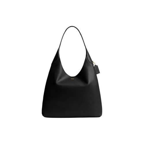 COACH Brooklyn GRAIN LEATHER Хобо Сумка Сумка Сумка через плечо Большая Женская Латунь и Черная