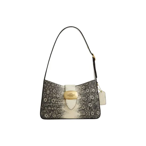 COACH Eliza Кожа Сумка Сумка через плечо Средняя Женская Золото Естественный