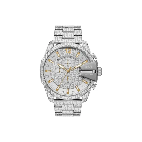 DIESEL Мужские часы Кварцевый механизм Ремешок из нержавеющей стали 51 мм Серый циферблат Часы DZ463600QQQ