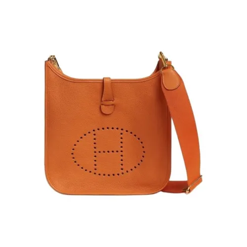 HERMES Evelyne Clemence Bullock Кожа Сумка через плечо Сумка на плечо Женская 93 Оранжевый Hermes Оранжевый
