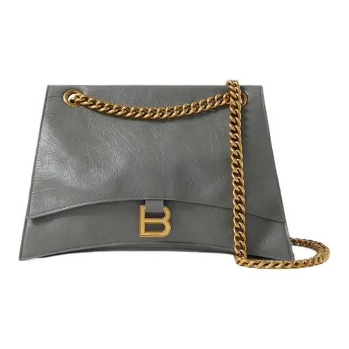 Balenciaga Crush Овечья кожа Сумка через плечо Женская Темно-серый
