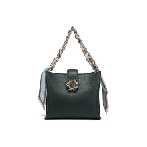 CNC Коровья кожа Аккордеонная сумка Сумка на одно плечо Женская Бежевый Зеленый Черный