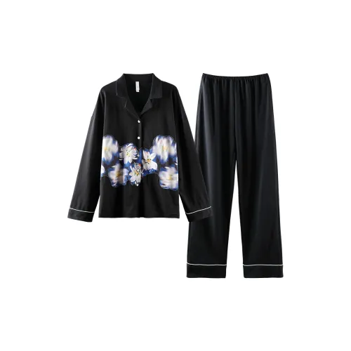 Q'NIANMA Пижамный комплект Женские Афинский черный