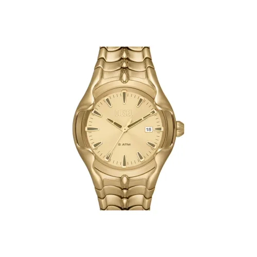DIESEL Кварцевый механизм Мужские часы 44 мм Золото
