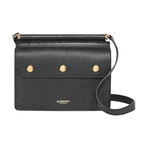 Burberry Title Коровья кожа Курьерская сумка Сумка через плечо Мини Женская Черная