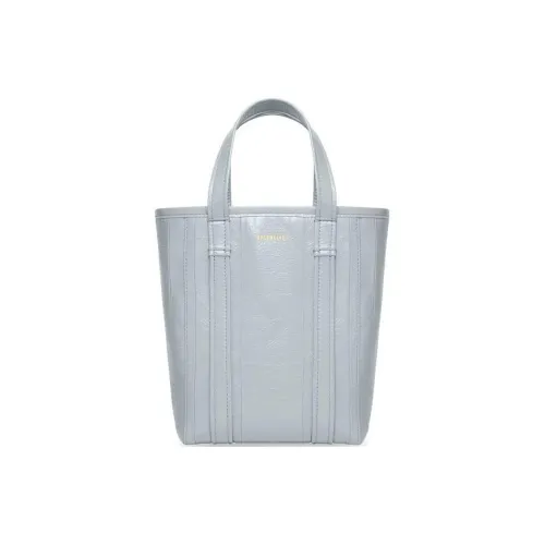 Balenciaga Barbes Овечья кожа Тоут Сумка Сумка для покупок Сумка Сумка через плечо Сумка через плечо Маленькая Женская Синие Серые