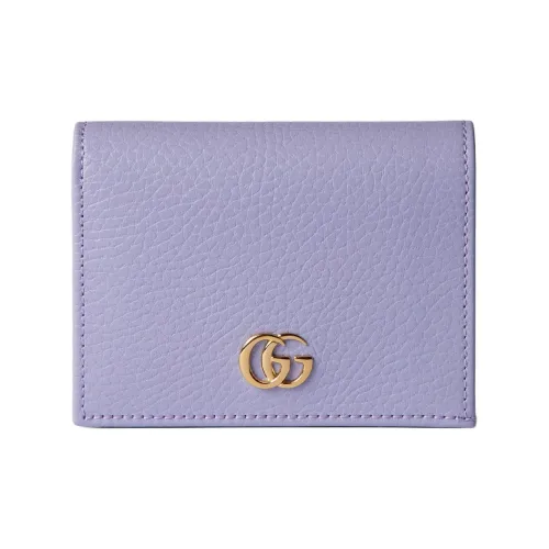 GUCCI GG Marmont Кожа Кошелек Держатель для карт Женский Светло-фиолетовый