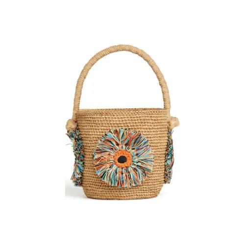 Alanui Сумка-ведро из соломы Мини Женская Естественный Многоцветный