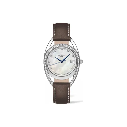 Longines Quartz Movement Женские часы Rider Collection 34 мм Жемчужная раковина Цвет