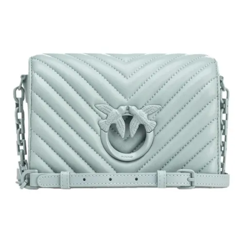 PINKO Click series Овчина Сумка через плечо Мини Женские Пыльно-серый