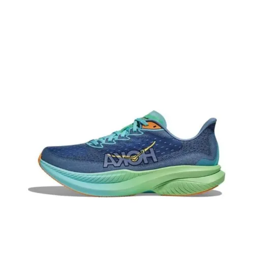 HOKA ONE ONE Противоскользящий Износостойкий Дышащий Низкий Топ Тренировочные Гоночные Беговые Кроссовки Унисекс Синий Зеленый