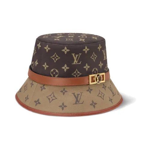 LOUIS VUITTON Вязаные соломенные шляпы Женские Коричневый