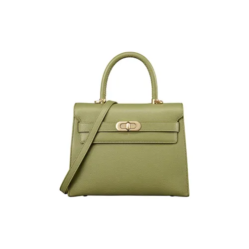 DISSONA Сумка Kelly из коровьей кожи портативная сумка через плечо большая женская светло-зеленая