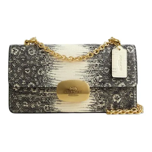 COACH Eliza Ящерица Тисненая кожа Сумка через плечо Средний Женский Золотой Цвет