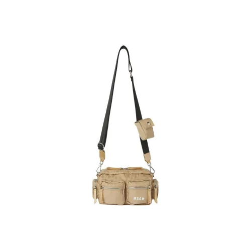 MSGM Nylon Camera Bag Shoulder Bag Unisex Light Umber