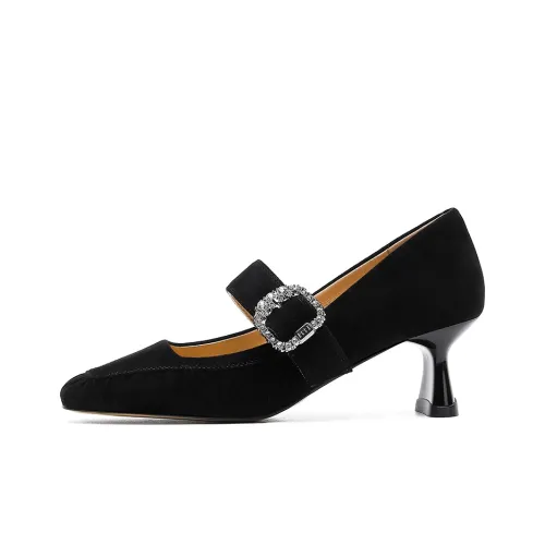 ELLE Грубый каблук Туфли Мэри Джейн 4CM Женские