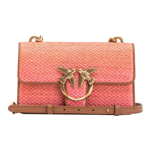 PINKO Кожа с Рафия Сумка через плечо Мини Женские Многоцветный