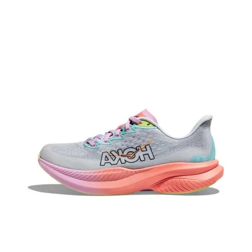 HOKA ONE ONE MACH 6 Беговые кроссовки Низкий топ Серый Розовый Женский