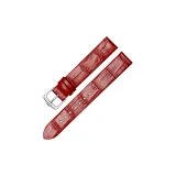 Многоцветная коровья кожа, бамбуковый красный, серебряная шпилька