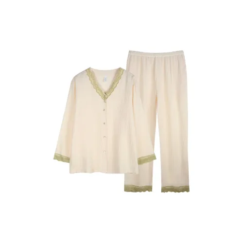 Xuan Liang 63028 Milk Candies Beige Women's Pajama Sets