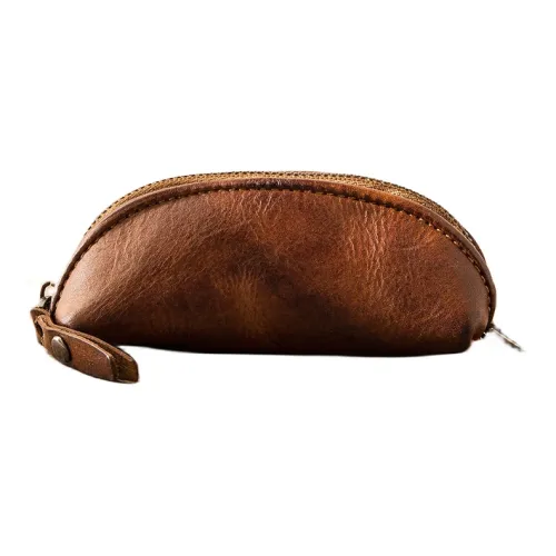 Back Step Первый слой Растительное дубление Коровья кожа Key Pouch Унисекс Коричневый Черный Кофейный Желтый Красный