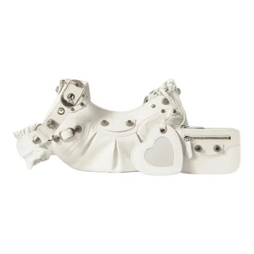 Balenciaga Le Cagole Овечья кожа Сумка через плечо Сумка на плечо Мини Женская Белая