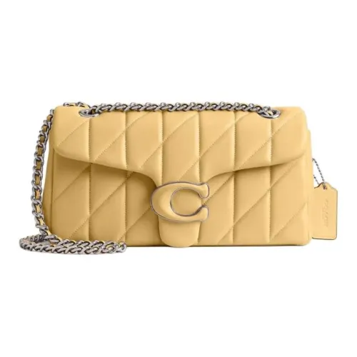 COACH Tabby Напп-Кожа Хобо Сумка Сумка через плечо Сумка на плечо Женская Желтая