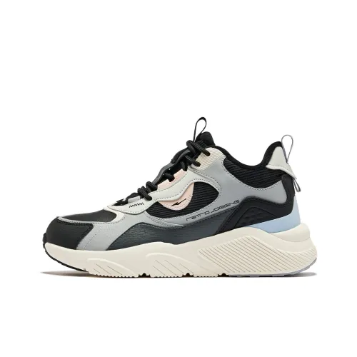 Erke Устойчивый к истиранию противоскользящий MID Топ Беговые кроссовки Женские Щебнево-серый