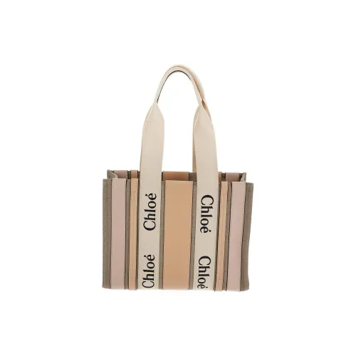 Chloe Linen Tote Bag Shopping Bag Medium Women's Pink