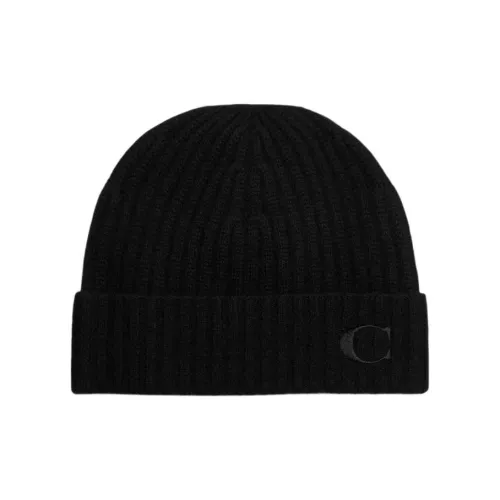 COACH Кашемир Шапки-бини Женские Черный