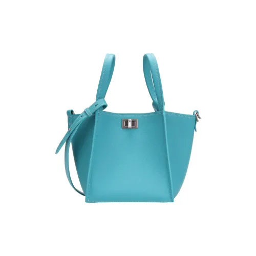 PAIMILAR Первый слой Litchi Grain Коровья кожа Сумка Средний Женский Норвежский синий