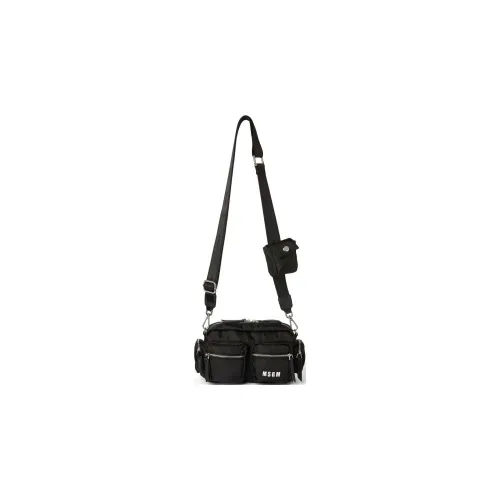 MSGM Nylon Camera Bag Shoulder Bag Men's Black