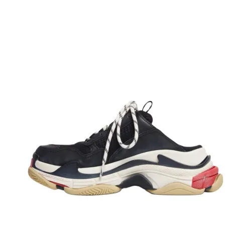 Balenciaga Triple S Low Топ Повседневная обувь Женская Черная