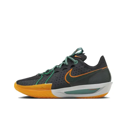 Nike Air Zoom G.T. Cut 3 Low Топ Баскетбольные кроссовки Унисекс Черный Оранжевый Зеленый