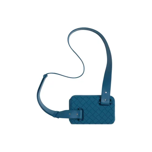 Bottega Veneta Телячья кожа Резина Силиконовый клатч Сумка через плечо Мужской Темный Тихоокеанский цвет