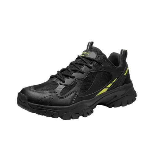 TOREAD Slip-resistant Abrasion-resistant Low Top Hiking Shoes Men's Black Green TOREAD Противоскользящие Износостойкие Низкие Кеды Походная Обувь Мужская Черный Зеленый