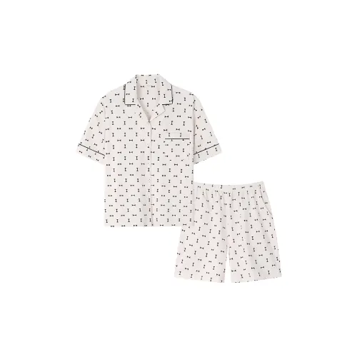 Sha Qian Пижамный комплект Летний Женский Шампань