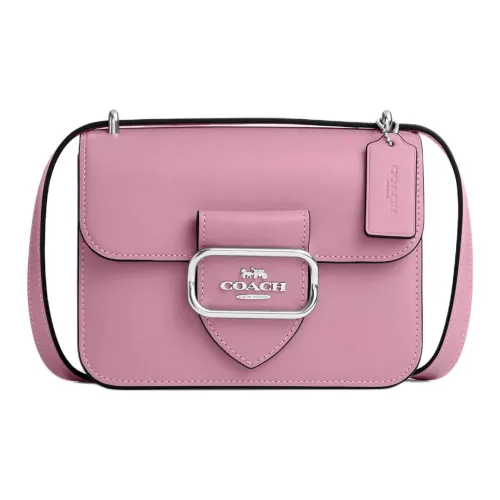 COACH Morgan Утонченный Телячья кожа Маленькая Квадратная Сумка Сумка через плечо Маленькая Женская Серебряная Тюльпан