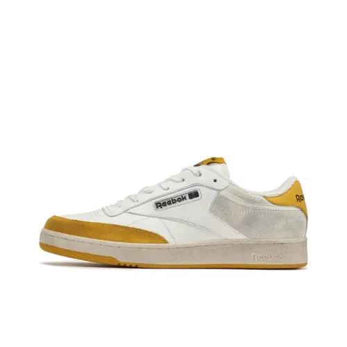 Reebok совместный бренд Club C Series Low Топ Скейтборд Кроссовки Унисекс Белый Желтый