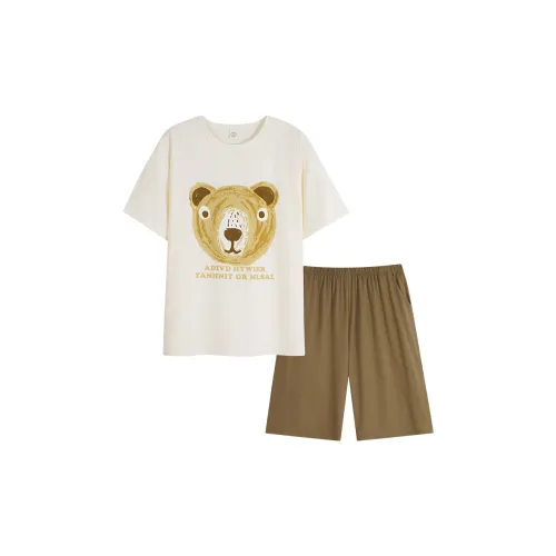 Sha Qian Пижамный комплект Летний Мужской Глубокое море Зеленый