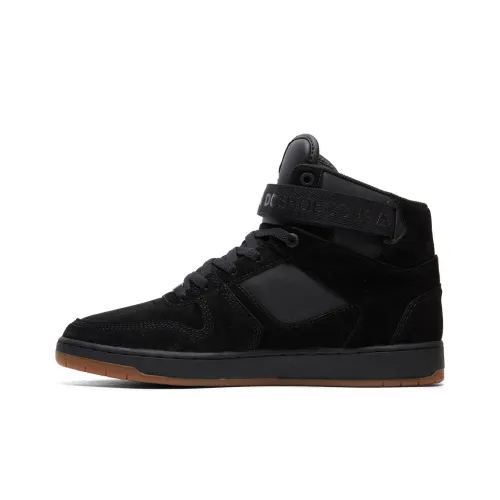 DC Shoes Slip-resistant Abrasion-resistant High Top Skateboard Shoes Men's Black DC Shoes Противоскользящие Износостойкие Высокие Кроссовки для Скейтбординга Мужские Черные