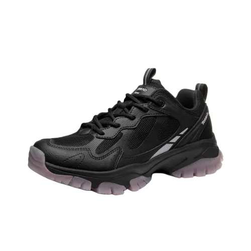 TOREAD Slip-resistant Abrasion-resistant Low Top Hiking Shoes Women's Black Purple TOREAD Противоскользящие абразионные устойчивые низкие топовые походные ботинки женские черные фиолетовые