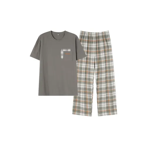 Pretty Lady Пижамный комплект Мужской Хаки Клетка