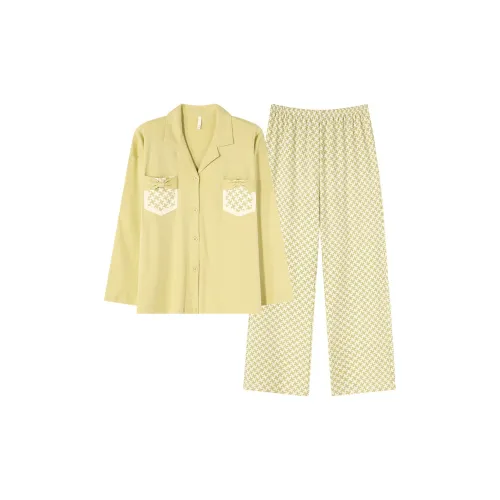 Kerener Pajama Комплект Женский Желтый