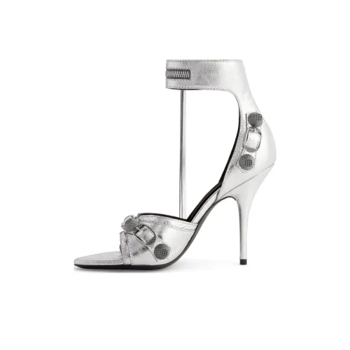 Balenciaga Cagole One Ремень Сандалии 11 см Женские Серебряные