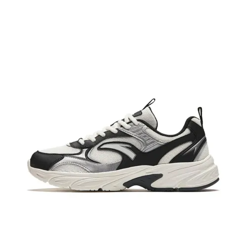 ANTA Амортизация Износостойкий Низкий Топ Casual Мужской Черный Белый