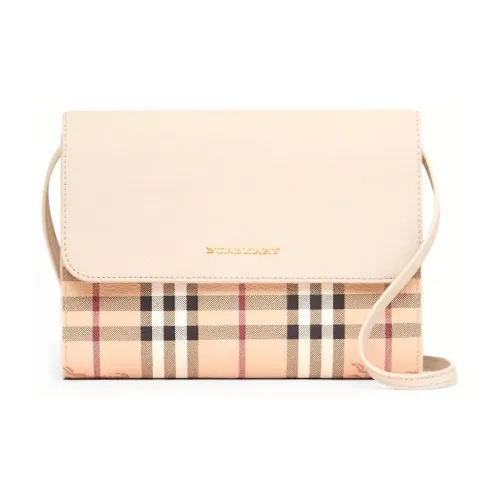 Burberry Винтаж Холст и Кожа Конверт Сумка Сумка через плечо Стандартная Женская Лайм Каменный цвет